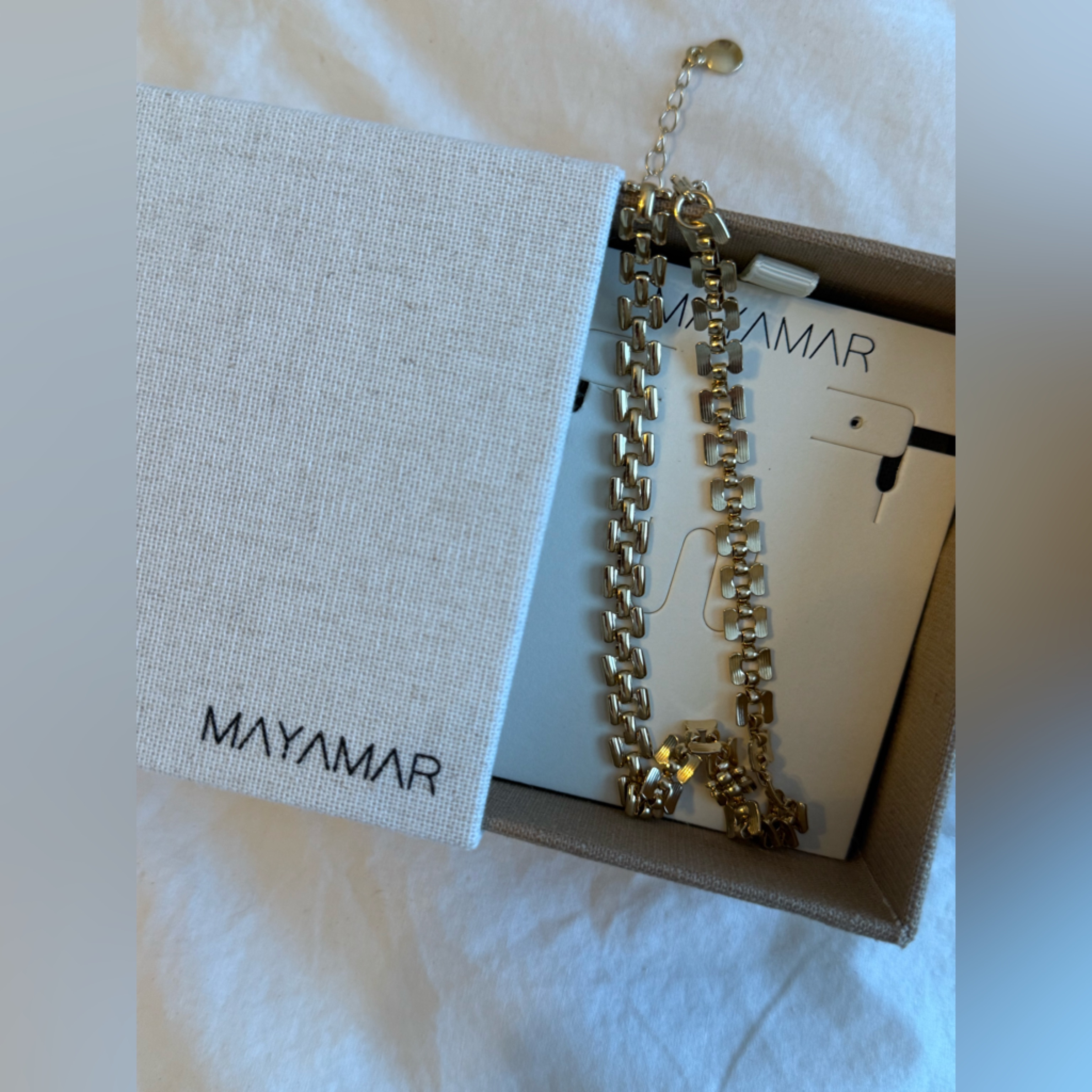 New In Box Mayamar Vintage Box Link Elegant Chain Necklace 30$